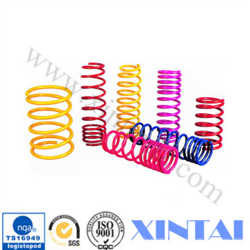 Large Stainless Steel Compression Spring With Red Spray Paint